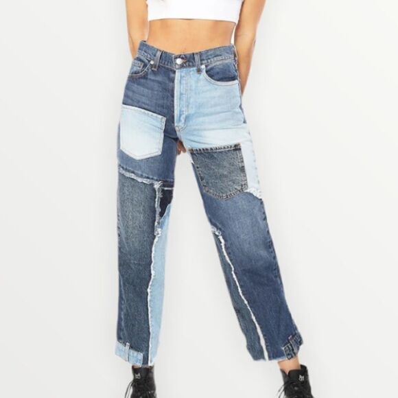 Revice PatchWork Matchmaker/ Love at First Sight High-Rise Jeans Size 25 - Picture 1 of 10